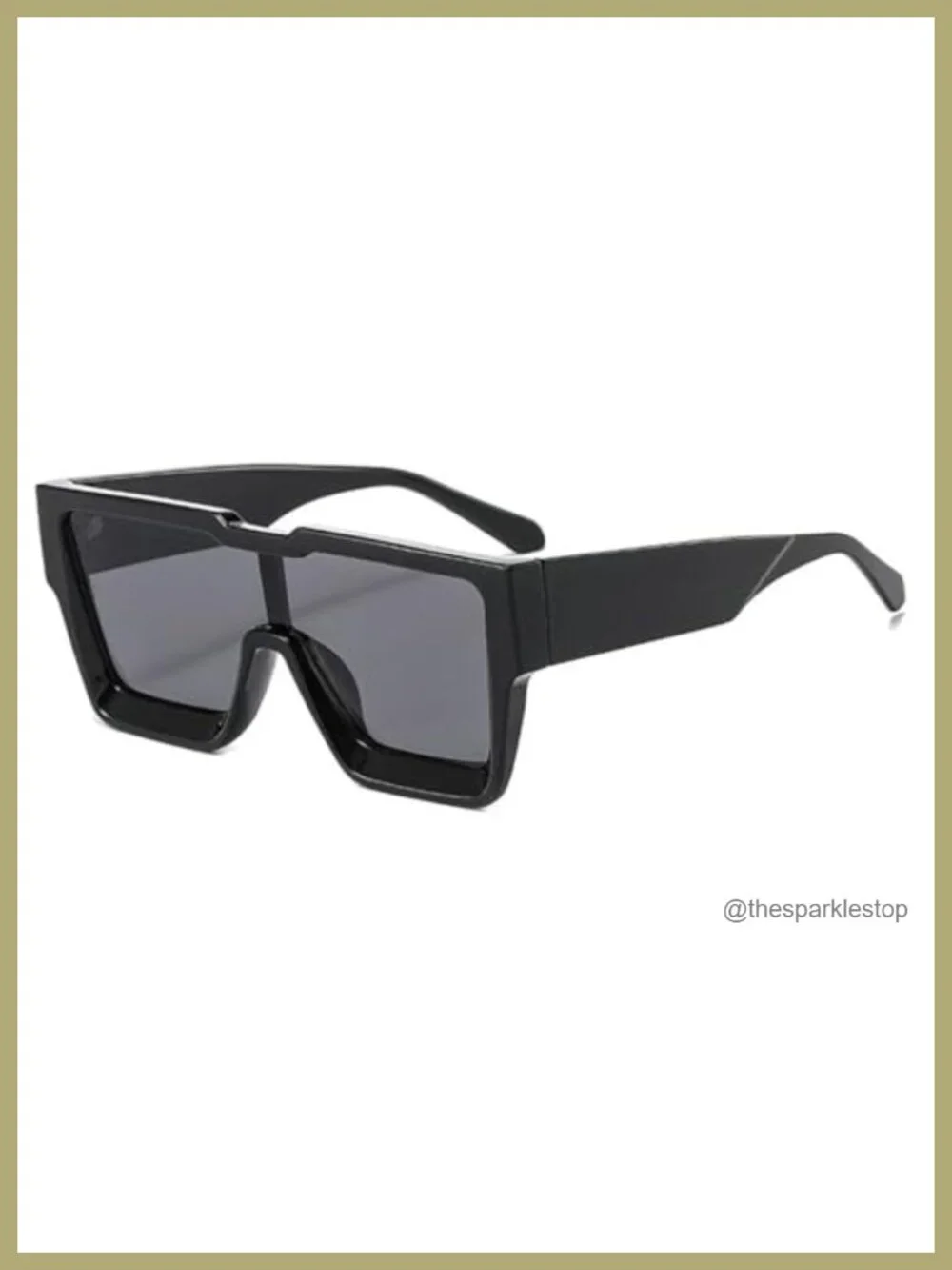 Oversized Square Sunglasses UV400 Protection Unisex Retro Style